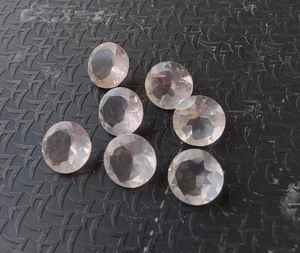 Cuarzo Rosa Natural, Forma Redonda, Corte Facetado, Color Rosa Calibrado, Gema Suelta para Joyería - Product Image 2