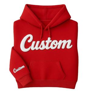 Custom Cotton Fleece Hoodies Wholesale OEM Manufacturer Bulk Production Private <b>Label</b> Heavyweight Streetwear Supplier - Product Image 4