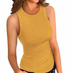 Débardeur ajusté jaune moutarde pour femme 2026 – Gilet décontracté et doux pour l'été, le yoga, la gym, l'entraînement et le quotidien - Product Image 2