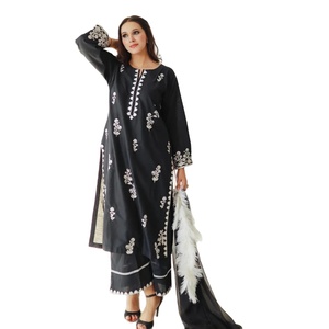 Nuevo Traje Pakistaní Indio para Eid, Salwar Kameez, Shalwar Kurta, Vestido, Traje, Frock, WS INTERNATIONAL, Seda, Lino, Bordado, Gran Venta - Product Image 1