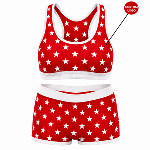 Cosh International Sisterhood Sorority Seamless Yoga Set 2-Piece Workout Outfit Backless Sports Bra & Scrunch Bum Shorts Gym Fit - Product Image 1