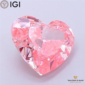 Diamant de laboratoire CVD de couleur rose vif fantaisie, clarté VVS2, 3,01 carats, certifié IGI, forme cœur, pour la création de bijoux personnalisés - Product Image 6
