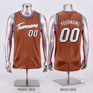 Maillot de basket personnalisé pour hommes, sans manches, marron, nom de l'équipe 00, vêtements en maille respirante sublimée, unisexe, adulte - Product Image 1