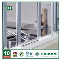 Fenêtres coulissantes en alliage d'aluminium à rupture de pont thermique de haute qualité, isolation phonique et thermique, ouverture verticale, style pliant
