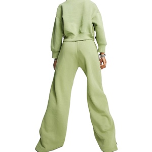 ชุดเซ็ต 2 ชิ้น เสื้อฮู้ดดี้และกางเกงวอร์มผ้าฟลีซเนื้อนุ่ม อุ่นสบาย ทรงโอเวอร์ไซส์ ลายเรียบ สไตล์จ็อกเกอร์ แต่งซิปขาดๆ แห้งเร็ว ราคาพิเศษ ขั้นต่ำในการสั่งซื้อน้อย - Product Image 3