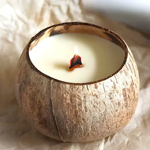 เทียนหอมในโถมะพร้าว จำหน่ายส่ง ราคาถูกที่สุด ของตกแต่งบ้านจากธรรมชาติ - Product Image 1