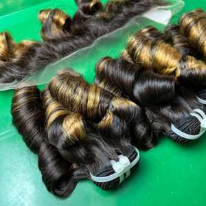 Bouncy Curl Fumi Snail Curl Vietnamese Non-Remy Raw Human Hair Custom Texture Natural Bounce Machine Double Weft Salon Grade - Product Image 6