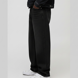 High Quality Custom Made Vintage Washed Baggy Fit Denim <b>Pants</b> For Men Casual Wear Heavyweight Straight Leg Jeans <b>Pants</b> - Product Image 2