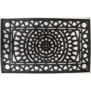 Tapis en caoutchouc coco multi-usages antidérapant, design abstrait moderne, fait à la main, rectangle, épaisseur moyenne, support en latex pour la maison et l'extérieur - Product Image 2