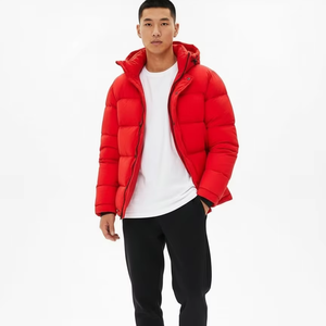 Veste bomber d'hiver décontractée en toile grande taille imperméable et écologique pour homme avec fermeture éclair – Vente en gros – Coupe-vent – Promotion - Product Image 1