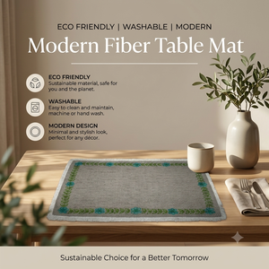 Handcrafted Fiber Table Mat Meal Presentation Shield Thermal Blocking <b>Placemat</b> Export Ready Table Mat For Sellers - Product Image 3