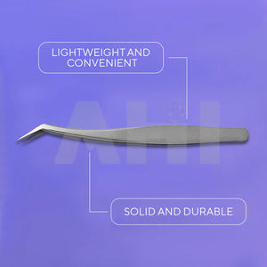Pince à cils personnalisée avec logo, haute qualité, durable, en acier inoxydable, pointe fine, outil pour extensions de cils, longueur 125-150 mm, vente en gros, marque privée - Product Image 4