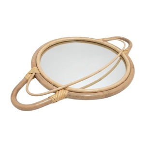 Miroir mural en rotin pour enfants, mobilier enfant, chambre d'enfant, forme Saturne, décoration tressée à la main, vente en gros, écologique, meilleur style, prix d'usine - Product Image 2