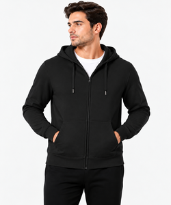 Sudadera con capucha y cremallera personalizada para hombre, forro polar grueso, sudadera con cremallera completa, fabricante de ropa urbana de marca privada, venta al por mayor OEM - Product Image 5