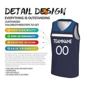 Maillot de basket-ball pour hommes en gros, conforme BSCI, couleur personnalisée imprimée, respirant, 100 % polyester, séchage rapide, antibactérien - Product Image 3