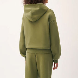 Sudadera con capucha y cremallera para mujer, estilo urbano, 100% algodón, venta al por mayor, en stock, alta calidad, cómoda, OEM, 2026 - Product Image 6