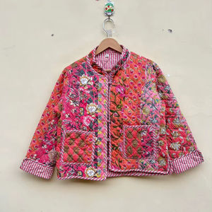 Edredón Acolchado Hecho a Mano en India, 100% Algodón Ecológico, Antiarrugas, Transpirable, de Secado Rápido, con Estampado Digital y Bolsillo Frontal, para Otoño/Invierno - Product Image 1