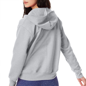 Best Quality Winter Casual Long Sleeve Women's Zipper Hoodies Front Custom Logo Eco-Friendly Breathable 100% Cotton OEM - Product Image 3