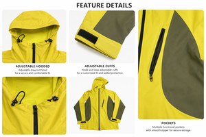 Chaqueta cortavientos para hombre, impermeable, ligera, ideal para viajes, que absorbe la humedad. - Product Image 6