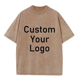 Camiseta de Manga Corta para Hombre, Diseño VIP Premium, 280g, Algodón Lavado con Ácido, Suave, con Logotipo Personalizado, Estilo Vintage, Oversize, Streetwear - Product Image 4