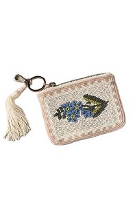 Diseñador de lujo Trabajo hecho a mano Cuentas de vidrio Bordado Blanco Rojo Copo de nieve Forma cuadrada Monedero Alta calidad Hermosa moda - Product Image 3