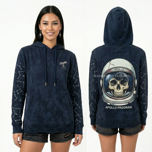 Sudadera sin mangas de peso pesado para mujer, 400GSM, negra, con lavado ácido, gráfico Hellhound Cerberus, estilo pullover, con efecto desgastado, para gimnasio, estilo rock metálico - Product Image 4