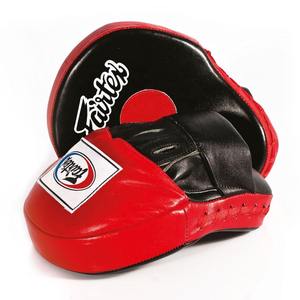 นวมชกมวย Fairtex หนังแท้สีแดงดำแบบกำหนดเอง พร้อมที่ครอบนิ้วสำหรับคิกบ็อกซิ่ง สำหรับฝึกซ้อม - Product Image 1