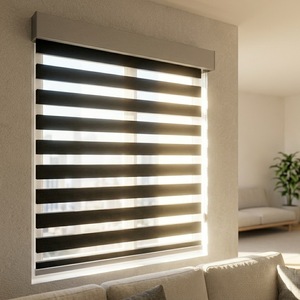 Manual Dual Layer Built-In Polyester French Style All-Season Roller <b>Shades</b> with Light Filtering and Customizable Options - Product Image 2