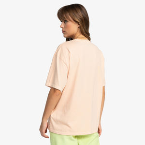 เสื้อยืดผู้หญิงทรงหลวมคุณภาพสูง ผลิตจากผ้าโพลีเอสเตอร์/คอตตอน ลายทาง คอวี สไตล์ลำลอง สตรีทแวร์ ใส่สบาย เป็นมิตรต่อสิ่งแวดล้อม - Product Image 3