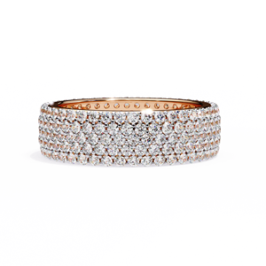 Bague de créateur ronde sertie de diamants brillants, avec un éclat luxueux multicouche, un chef-d'œuvre de joaillerie fine de qualité supérieure - Product Image 3