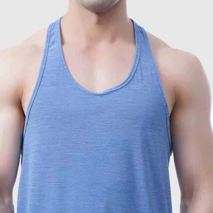 2026 New Custom Gym Tank Top <b>Men</b> Breathable Quick Dry Sleeveless Fitness Vest Seamless Sport <b>Singlet</b> Plus Size Cotton - Product Image 2