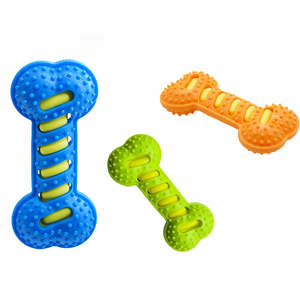 Juguete Masticable Ecológico de TPR con Forma de Hueso para Perros, para Cachorros, Barra Molar Interactiva para Entrenamiento - Product Image 1