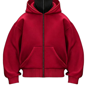 Sweat-shirt à capuche en polaire Sherpa épais pour homme, personnalisé, avec fermeture éclair quart de tour et masque ninja pour l'hiver - Product Image 6