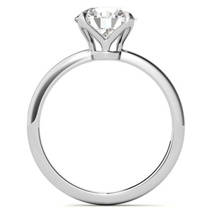 Bague solitaire en moissanite taille brillant ronde VVS1, or blanc massif 10K, bague de fiançailles et de mariage minimaliste - Product Image 6