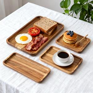 Bandeja de Servir Extra Grande de Madera Rústica, Bandeja para Desayuno, Té, Café, Otomana - Product Image 6