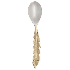 Ensemble cuillère et fourchette de service à long manche en laiton plaqué or, motif oiseau de luxe, très vendu, pour vaisselle de fête et ustensiles de table - Product Image 5