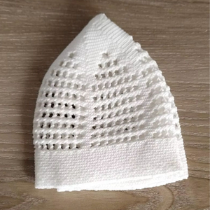 Gorro de Oración Musulmán Kufi Árabe Bordado a Mano para Hombre, 100% Algodón, Ajustable, Transpirable, Ecológico, Diseño Personalizado - Product Image 1