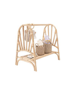 Perchero para ropa de niños y muñecas, hecho a mano con ratán natural, muebles para dormitorio infantil. - Product Image 5
