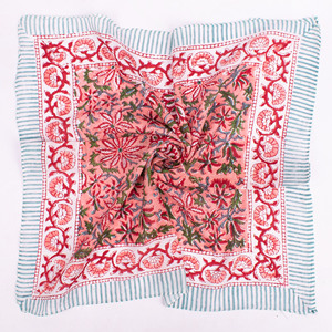 Bandana carrée en coton imprimée à la main style bohème vintage, teinture naturelle, multifonctionnelle, foulard tendance pour cowgirl - Product Image 4