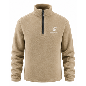 Sweat-shirt polaire d'hiver pour homme de haute qualité, col ras du cou, demi-zip, quart de zip, couleurs personnalisées, impression, 2 pièces, écologique, livraison rapide - Product Image 1