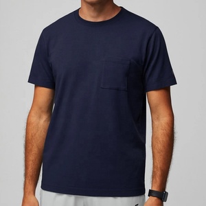 100% Cotton Jersey Men's Summer <b>T</b>-<b>shirt</b> Short Sleeve <b>Pocket</b> Tee Custom Quick Dry Breathable Casual Regular Fit - Product Image 2