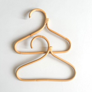 Kids hangers handcrafted from rattan boho styles rattan cane hanger for baby clothes <b>display</b> - Product Image 1