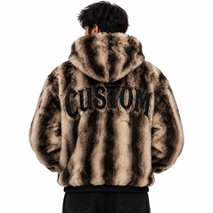 Sudadera con Capucha para Hombre, de Forro Polar Grueso, Estilo Sherpa, con Logotipo Personalizado Bordado, Tacto Suave, Corte Holgado, para Invierno - Product Image 2