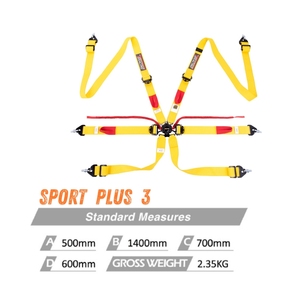 ขายส่งสายรัดนิรภัยสำหรับรถแข่ง SPORT PLUS 3 FIA 8853 2016 พร้อมห่วงจับและสลักเกลียวแบบตาไก่ขนาด 7/16 UNF สำหรับรถแข่ง จัดหาสำหรับทีมแข่ง - Product Image 3