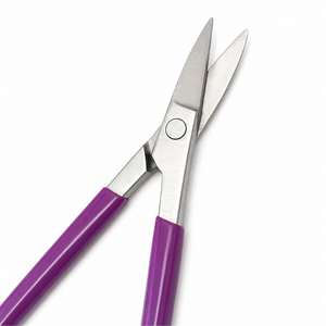 Tijeras de corte de precisión para joyería, herramienta de corte lateral con hoja afilada, mango morado para manualidades DIY - Product Image 2