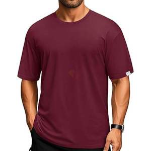 T-shirt pour homme 100% coton, prix d'usine, épaules tombantes, coupe ample, respirant, séchage rapide, col rond, t-shirt d'été surdimensionné - Product Image 2
