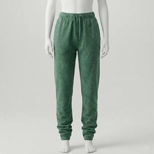 กางเกงวอร์มเอวกลางทรงสแต็ค ย้อมสีแบบวินเทจ สีสั่งทำพิเศษ ผ้าฝ้ายหนานุ่ม กางเกงจ็อกเกอร์ทรงทางการ ยาวพิเศษ ล้างสีแบบแอซิดวอช - Product Image 3