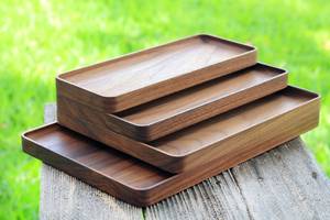 Bandeja de Servir de Madera de Diseño Minimalista Premium para Mesa de Comedor, Bandeja Decorativa para Aperitivos, Bandejas Decorativas para Restaurante - Product Image 6