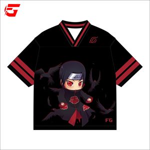 Maillot rétro Madara Uchiha pour fans, coupe ample et oversize, 100% polyester, imprimé par sublimation, prix d'usine, fabriqué au Pakistan - Product Image 4