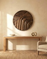 Dekorasi Dinding Kayu Art Deco Buatan Tangan Modern, Elegan dan Mewah untuk Rumah, Hadiah Diwali